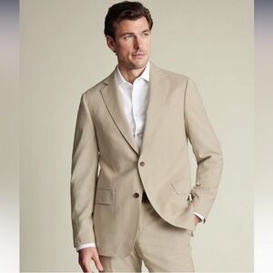 Polo Ralph Lauren 100% Cotton Suit Khaki Tan 44L Jacket 38x30 Pants Classic